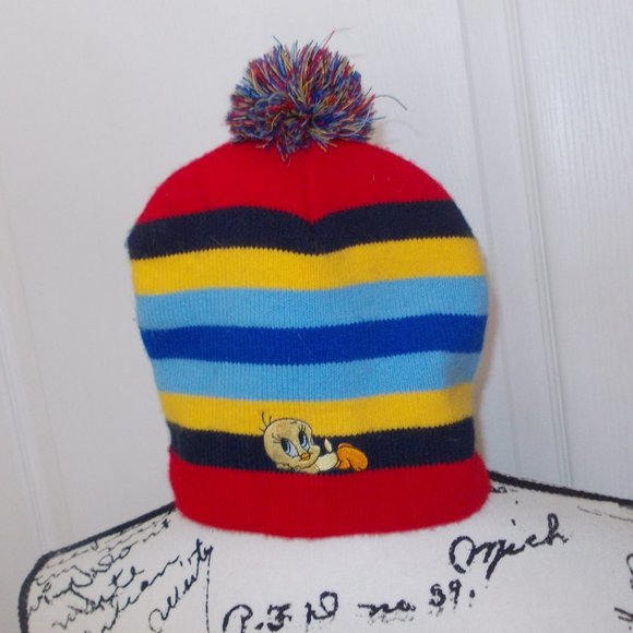 NWOT Girl's Tweety Bird Knit Beanie Cap - Picture 1 of 4